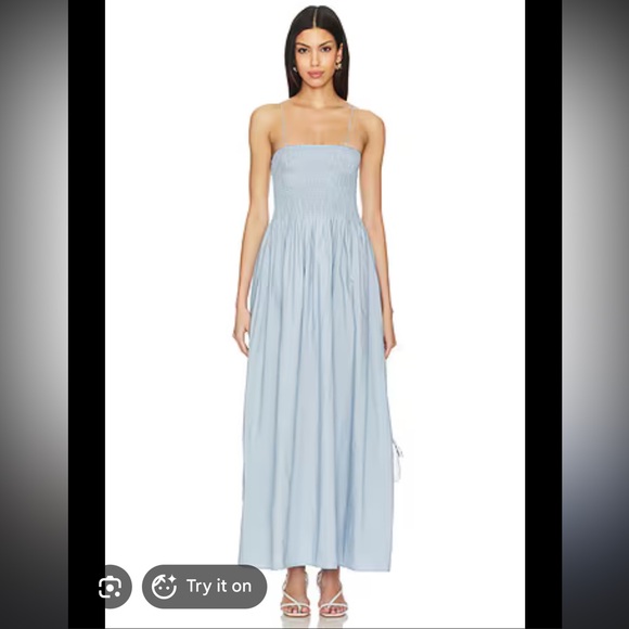 Faithfull the Brand Dresses & Skirts - Faithfull the Brand Light Blue Smocked Dress